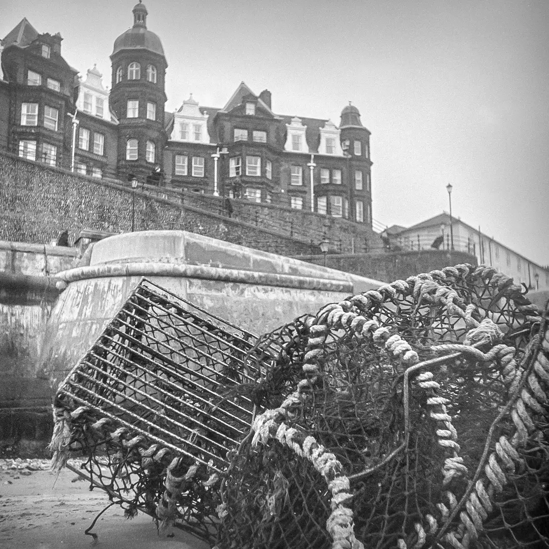 Lobster pots on Cromer beach