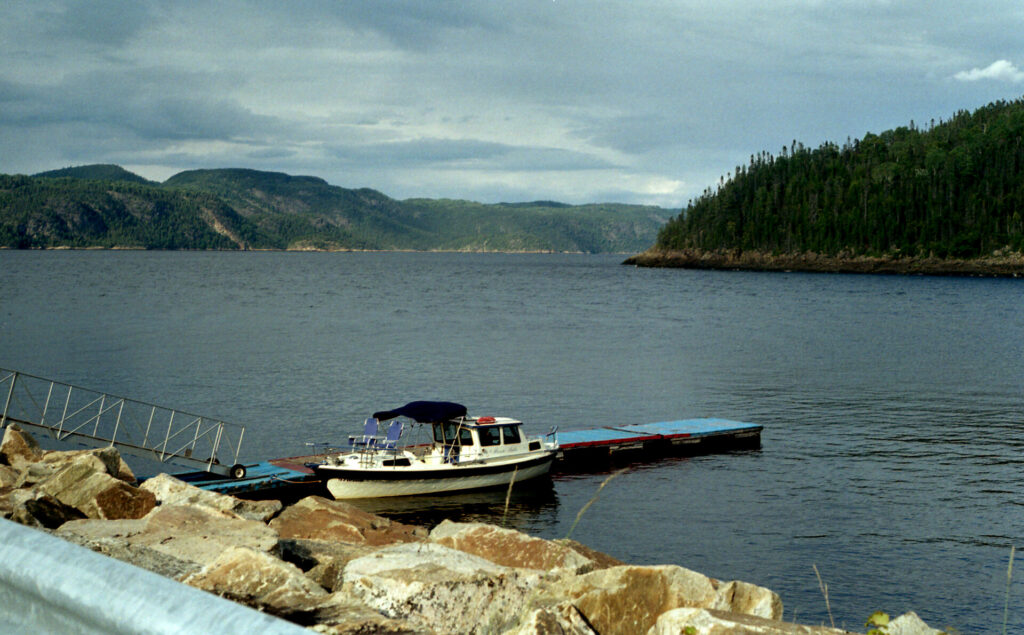 Docked boat on the fjord