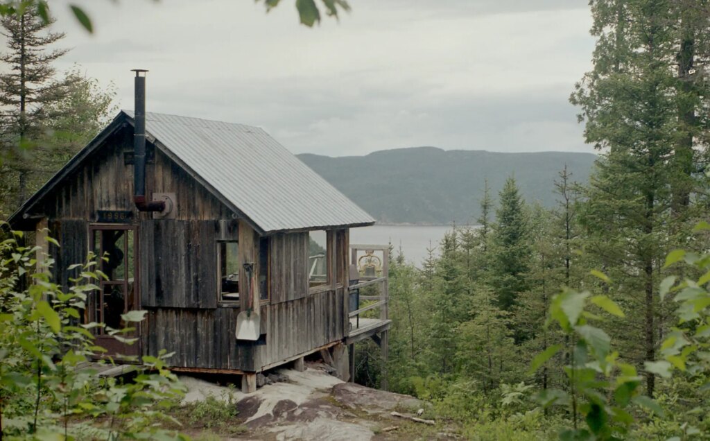 Cabin in the woods overlooking the fjord