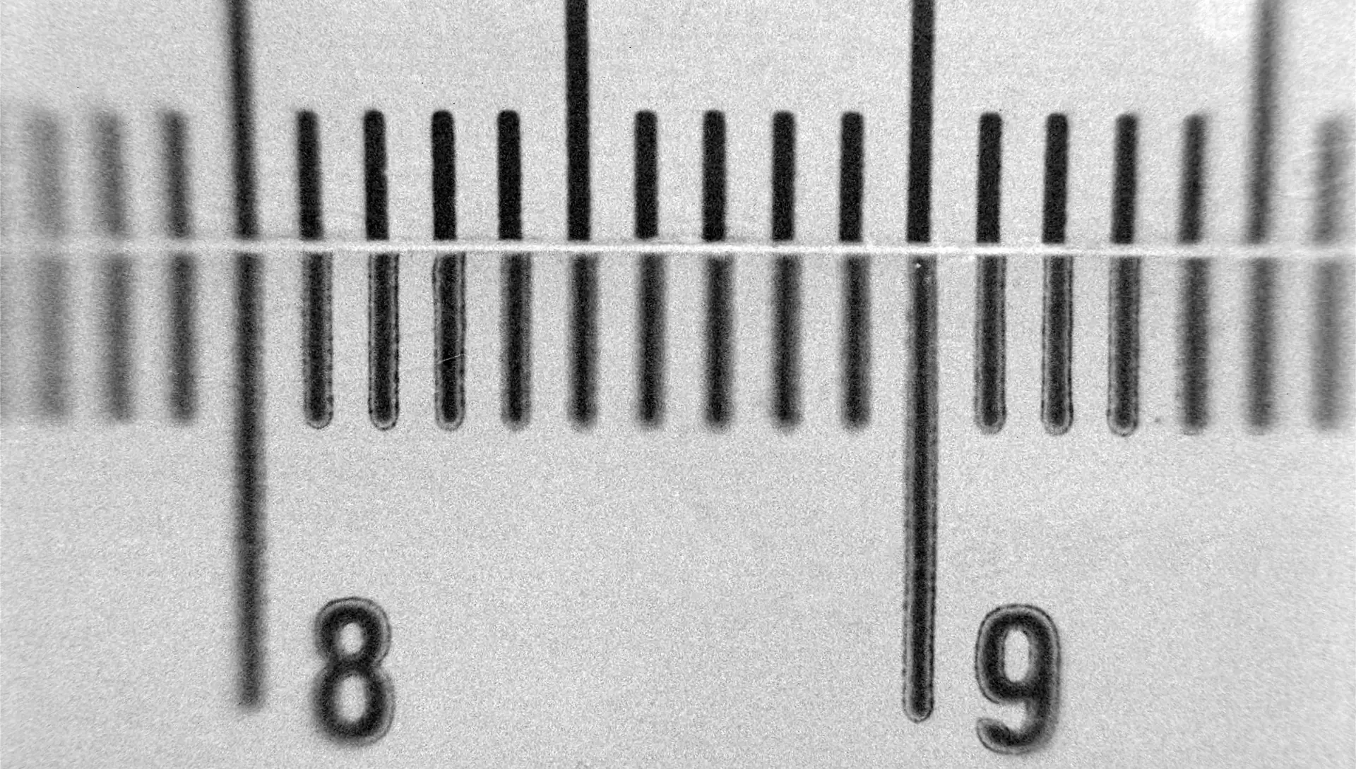 Contaflex Super B macro shot of plastic rulers