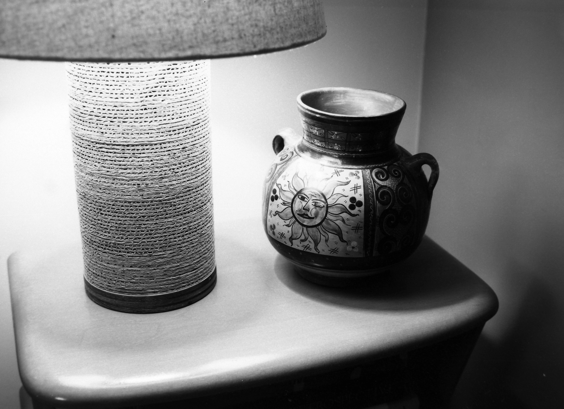 Lamp and Mexican vase