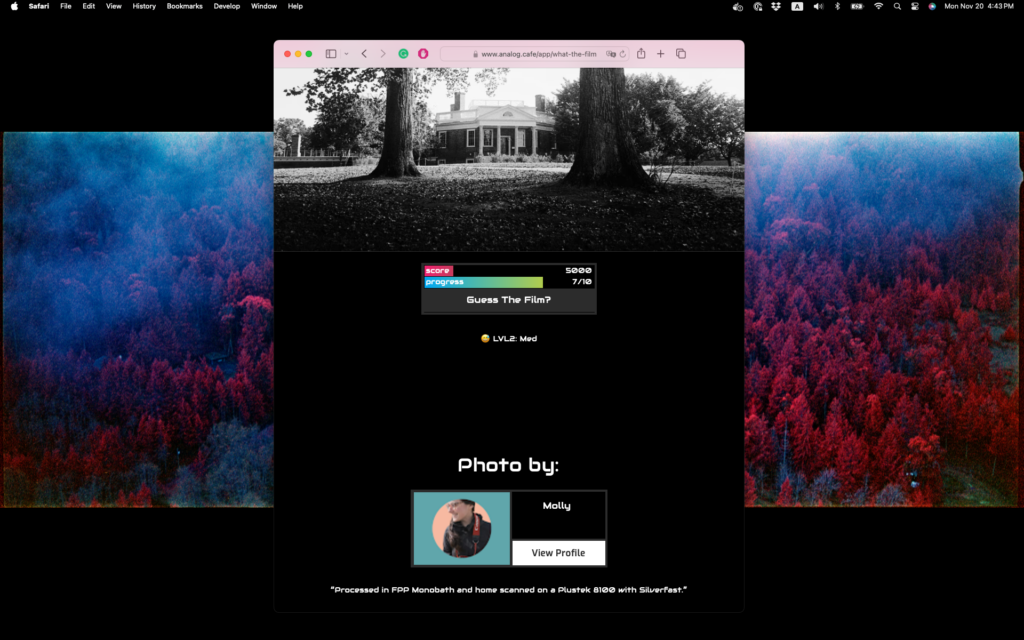 What the Film?! Web App Game for Film Photographers