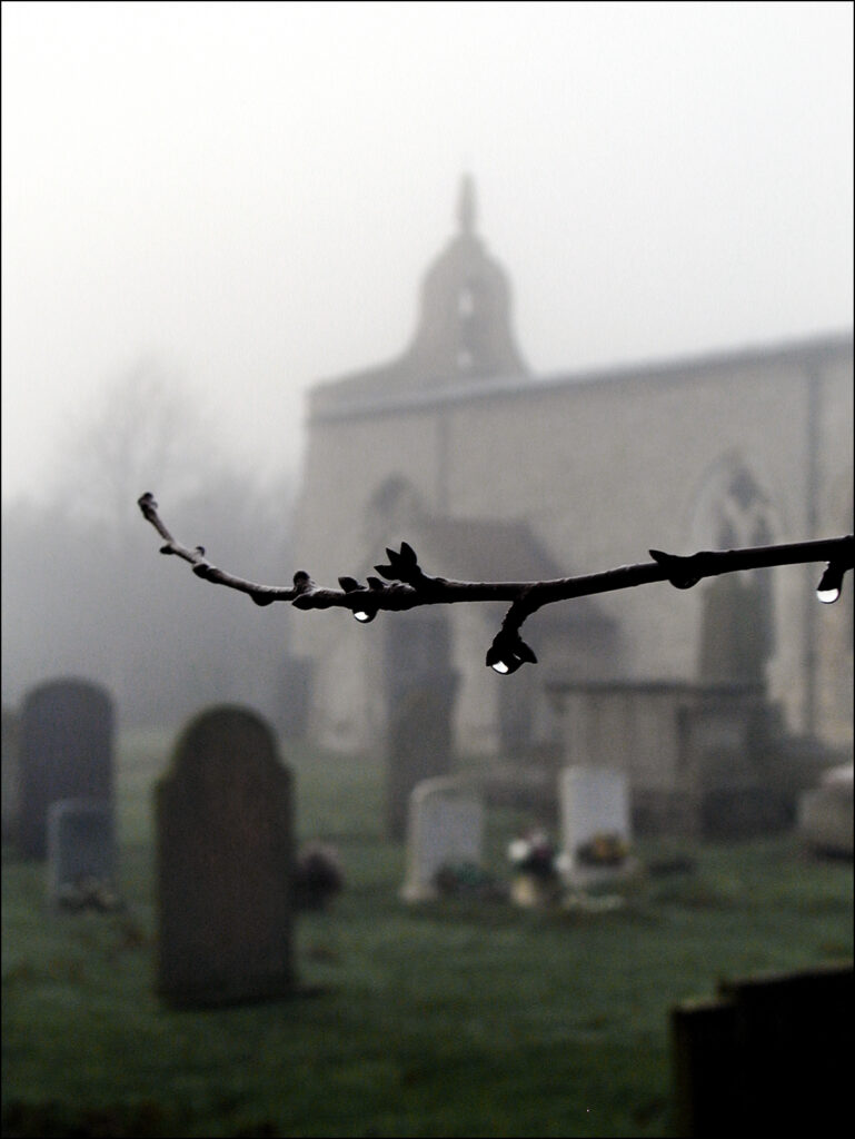 Cranwell churchyard in winter