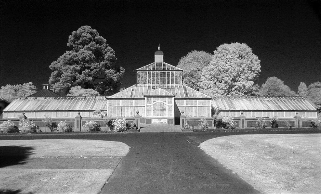 Tropical House Botanic Gardens Dunedin with wide-angle attachment