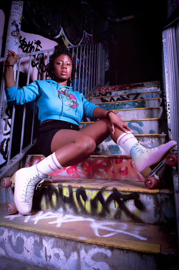 Urban 90's shoot on Kodak Portra 400 featuring Ama