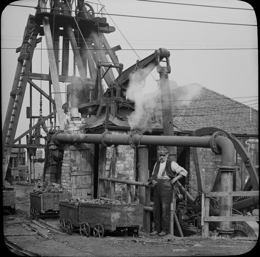 Historical Image of a Newcomen beam engine