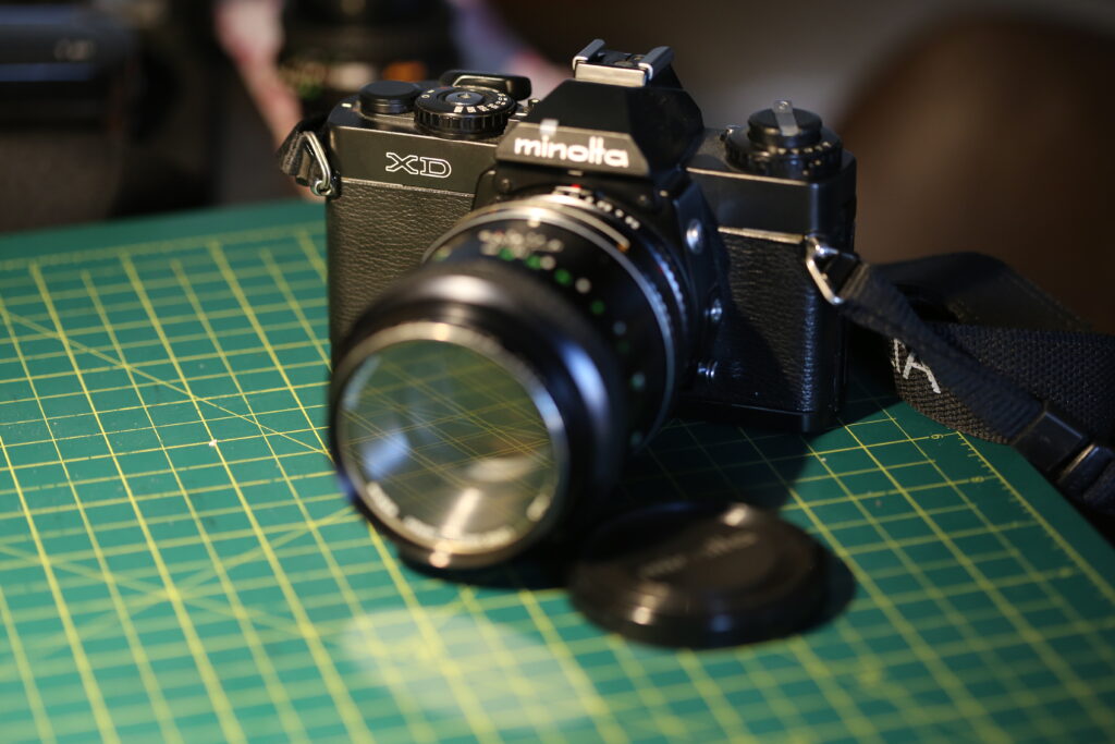 Minolta XD with 85mm f/2.8 Varisoft Lens