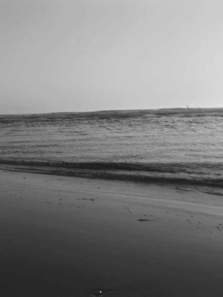 Picture of low tide at the beach in California.