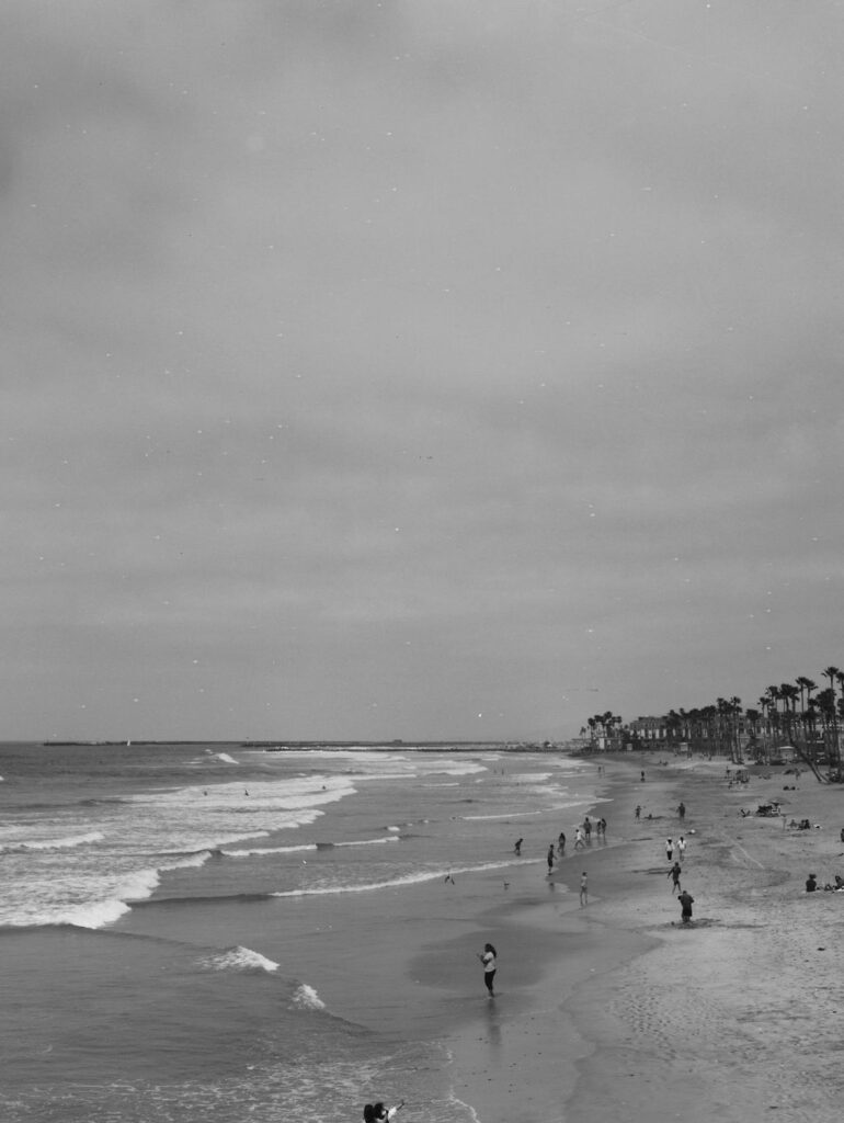 Landscape of Oceanside beach taken off the pier.