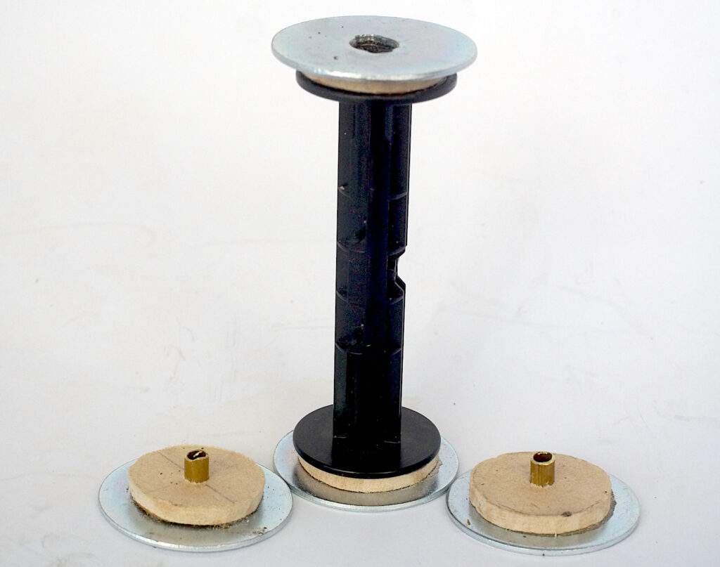 The fabricated adapters.