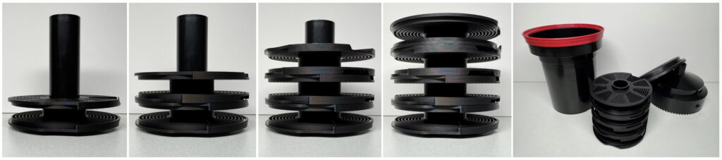 You can develop up to eight films in one twin-35mm Paterson Super System 4 tank. two per reel, and four reels to a tank