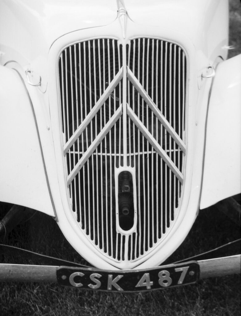 Vintage machinery rally B&W photo