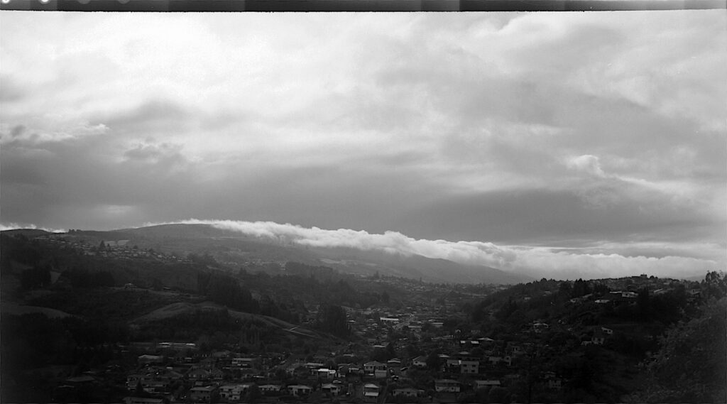 Tripod mounted again with red filter at f11 showing more detail in the sky. The film edge shows some fogging is present but doesn’t seem to have impacted the image. The stepping is caused as I wound the film.