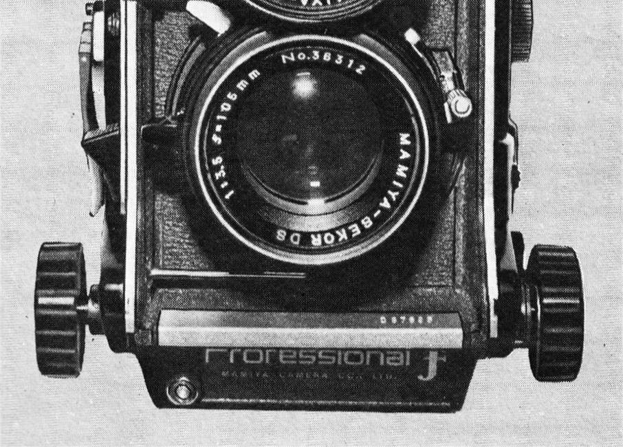 The Mamiya solution providing large diameter knobs on bth sides of the camera.