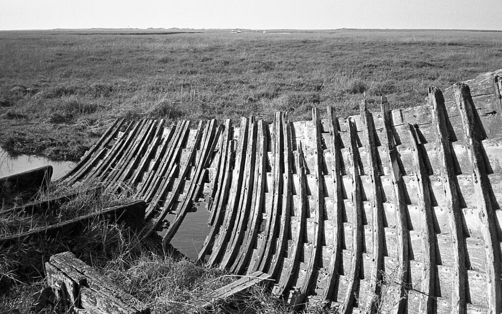 Abandoned boat, North Norfolk