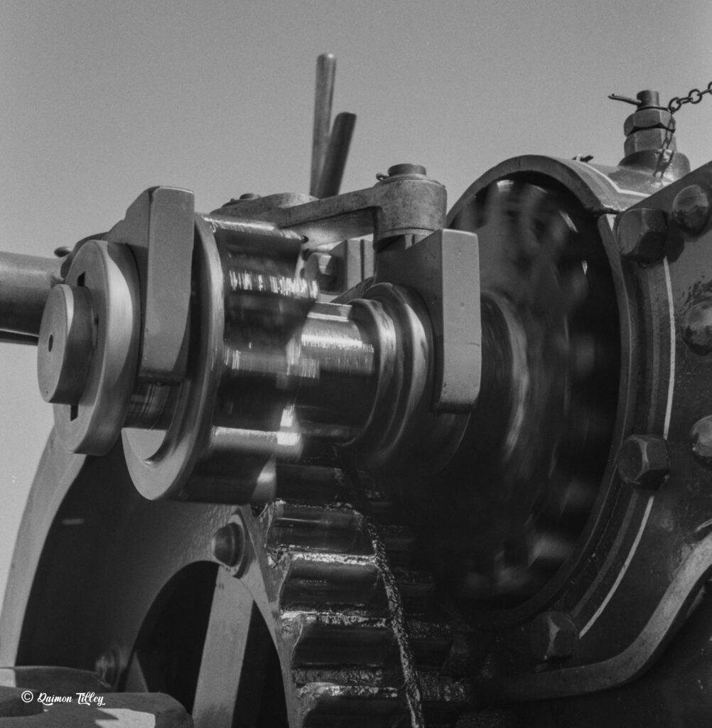 Steam engine in motion
