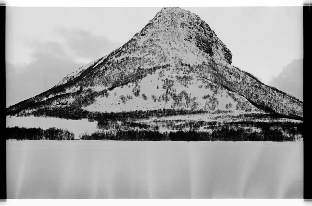 Mountain and lake Lofoten