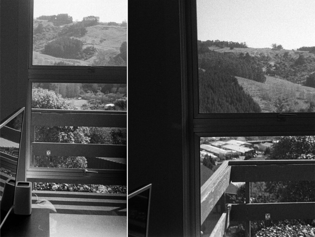 My checks on exposure and focus - small aperture on left, large aperture on right. Infinity has been has just retained fair sharpness in both examples.