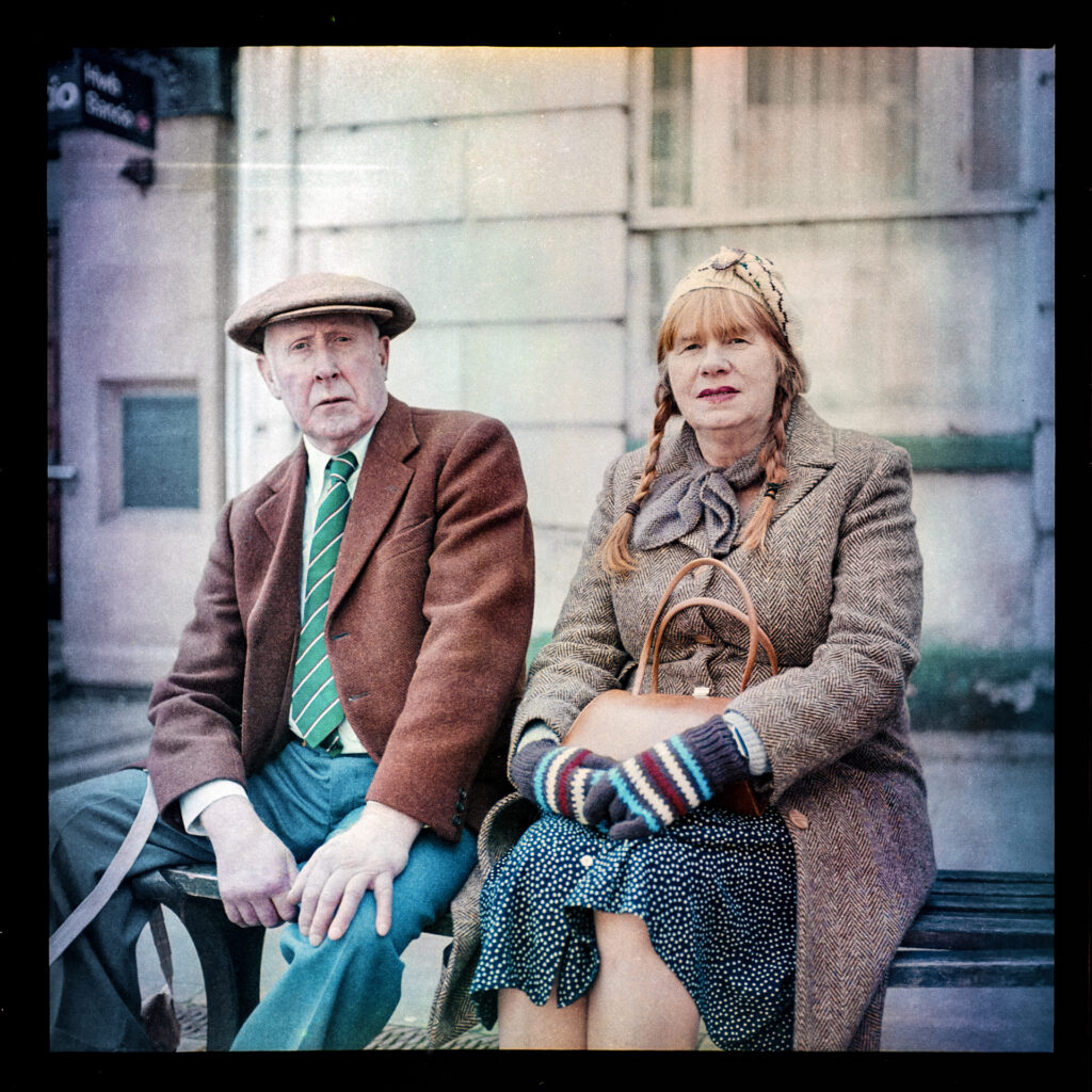 Couple in 1940s costume Taken with Yashica Mat EM and 47-year old Kodacolor 400 expired in 1997 rated at ISO12