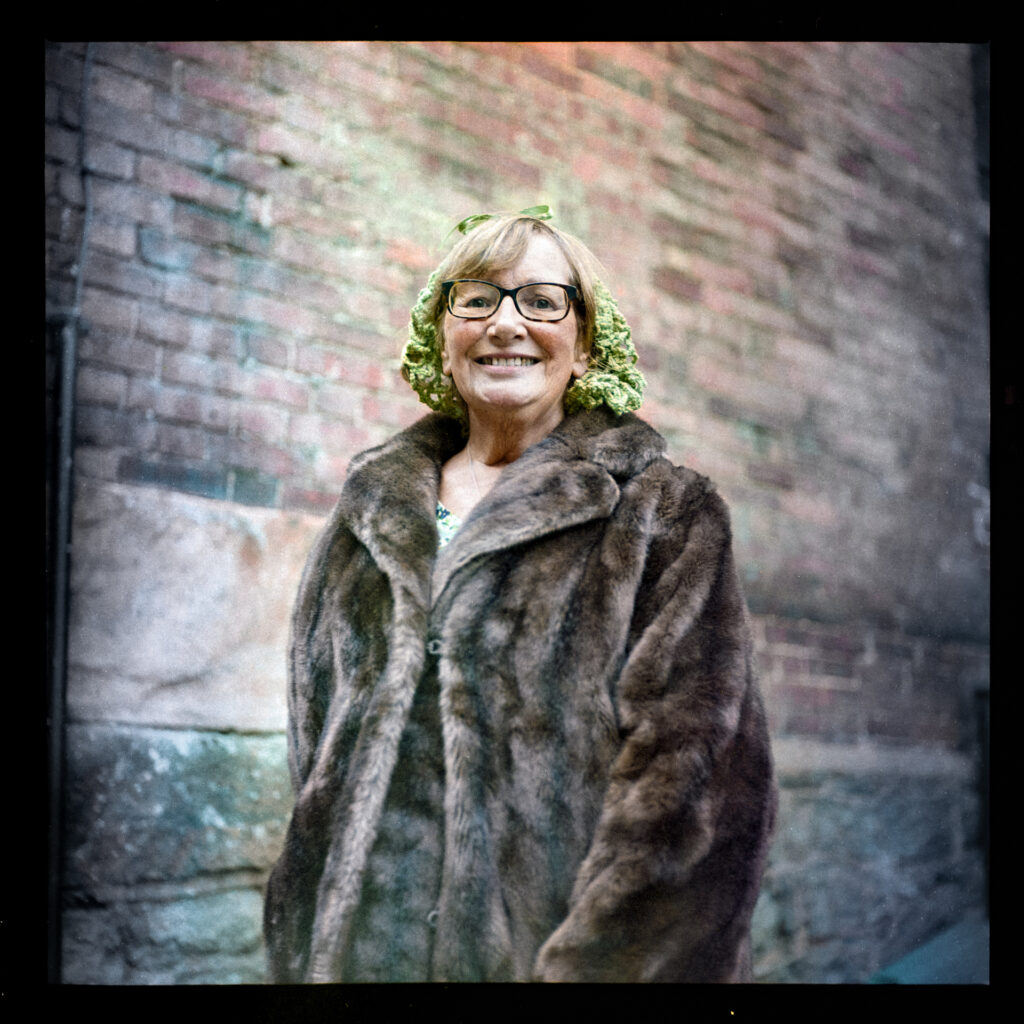 Woman in 1940s costume Taken with Yashica Mat EM and 47-year old Kodacolor 400 expired in 1997 rated at ISO12