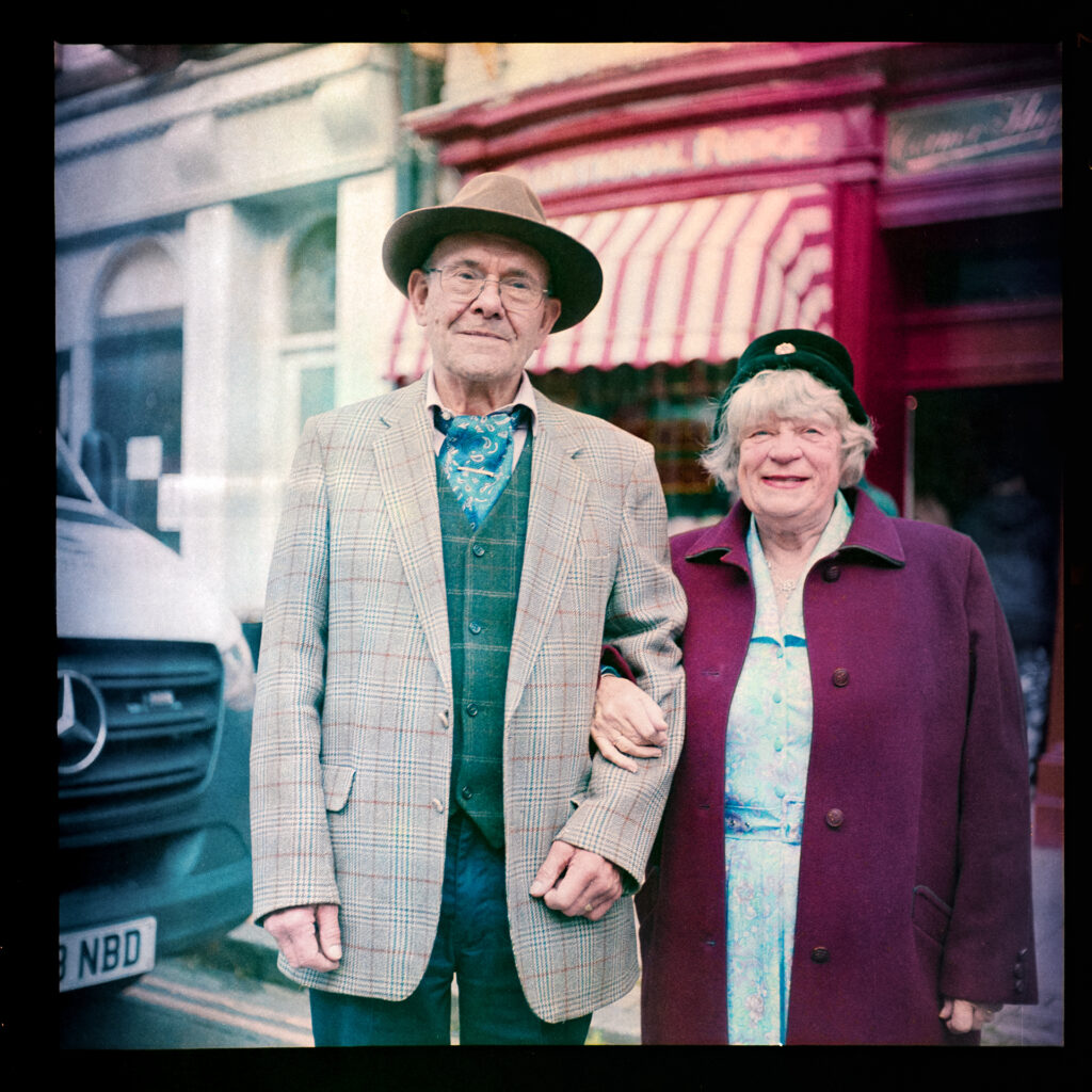 Couple in 1940s costume Taken with Yashica Mat EM and 47-year old Kodacolor 400 expired in 1997 rated at ISO12