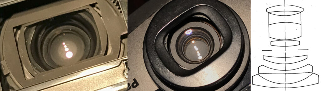 The lens reflections.