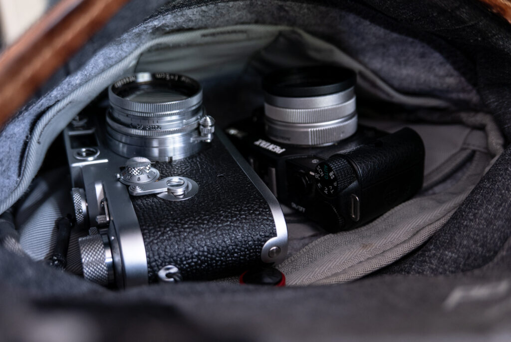 Leica iiig in bag