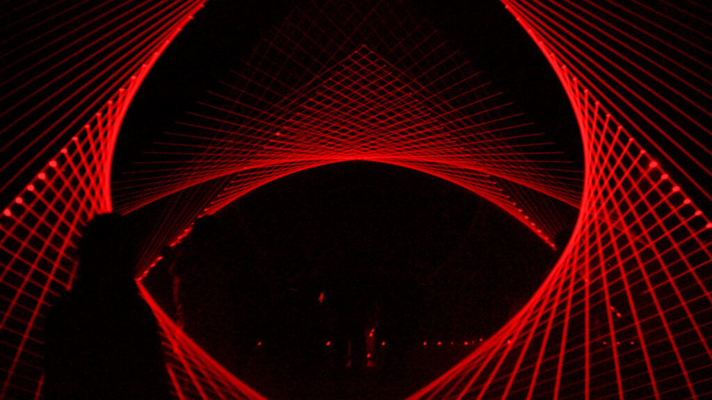 Man on edge os lasers