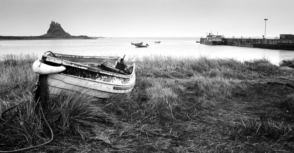 View of Lindisfarne harbour