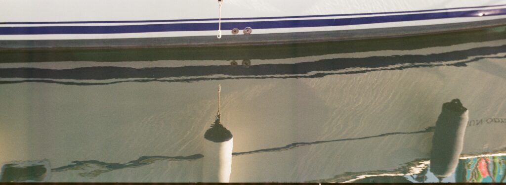 Fender reflections, Leros Marina