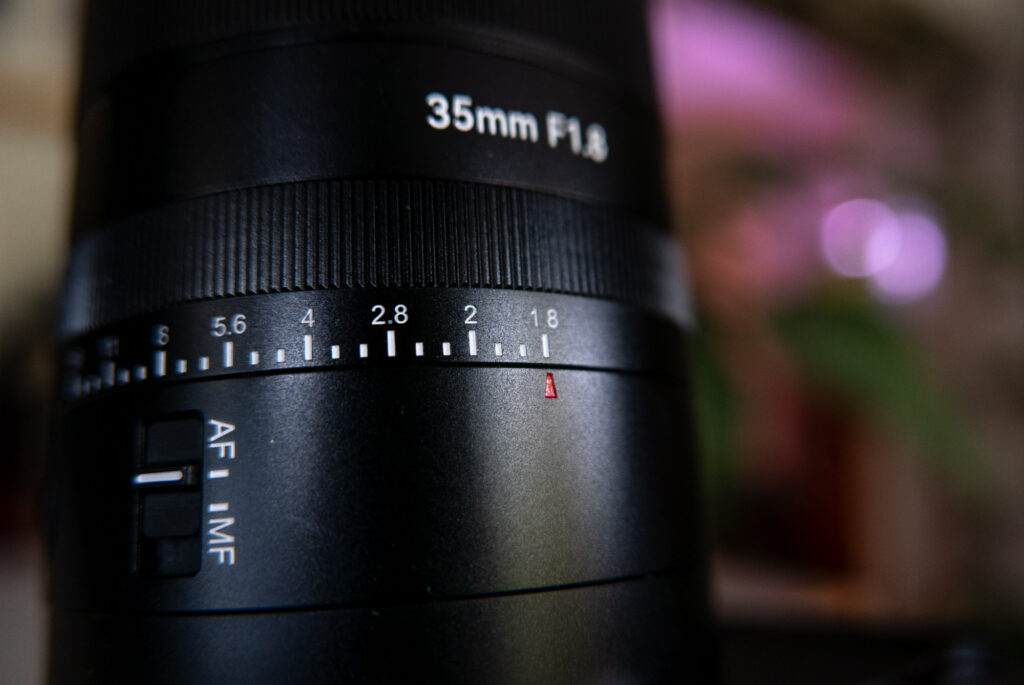 7Artisans 35mm 1.8 AF aperture