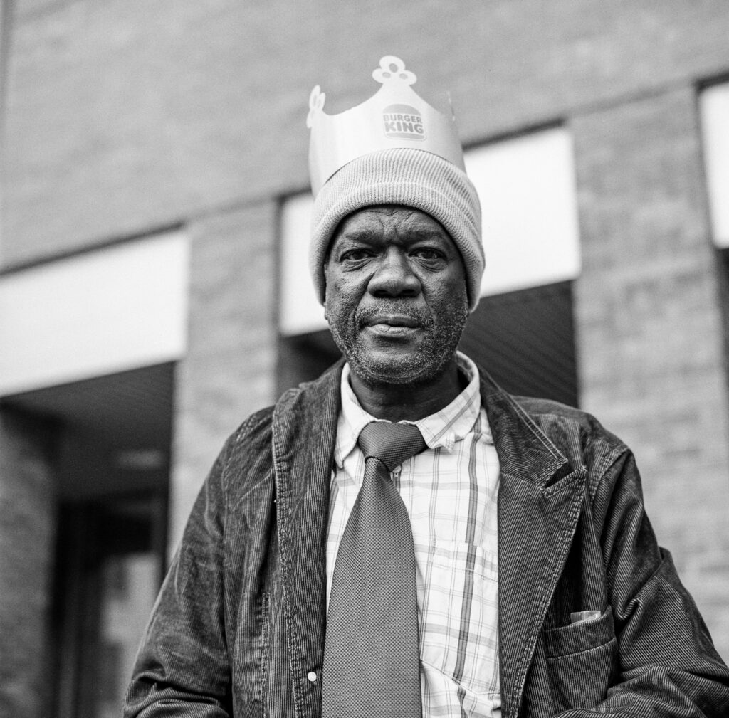 Man in Burger King hat