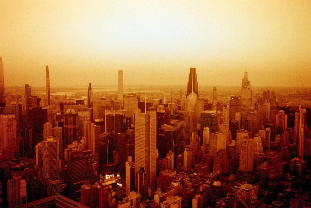 The New York skyline from atop The Edge