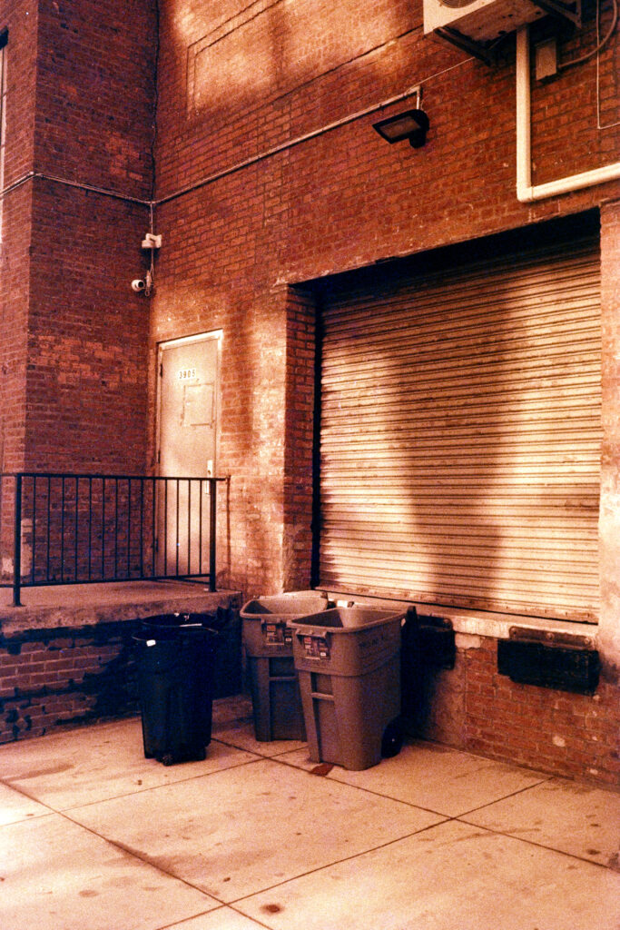 Loading dock and trash bin