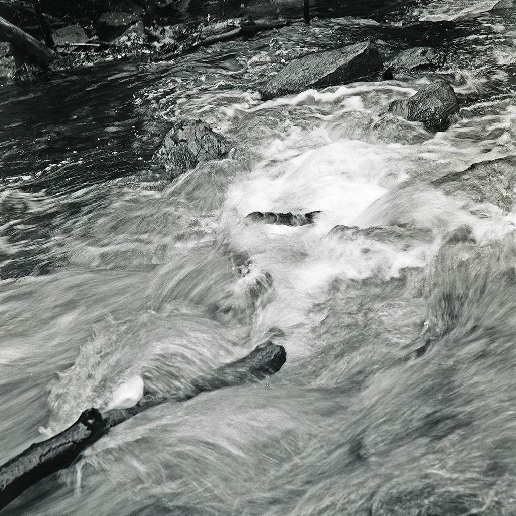 swirling stream water