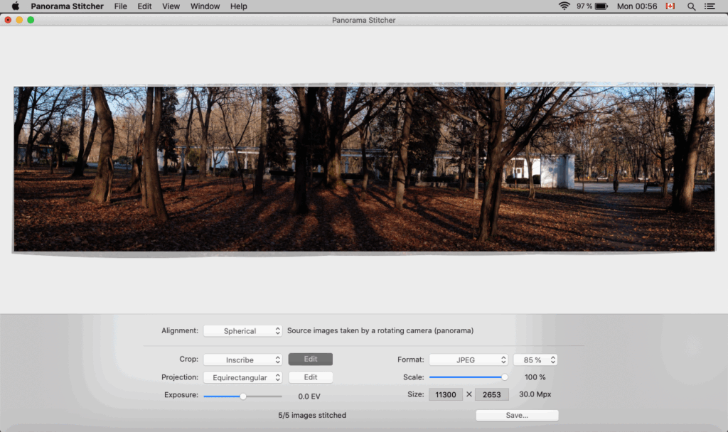 Image showing the preview of Panorama Stitcher for macOS