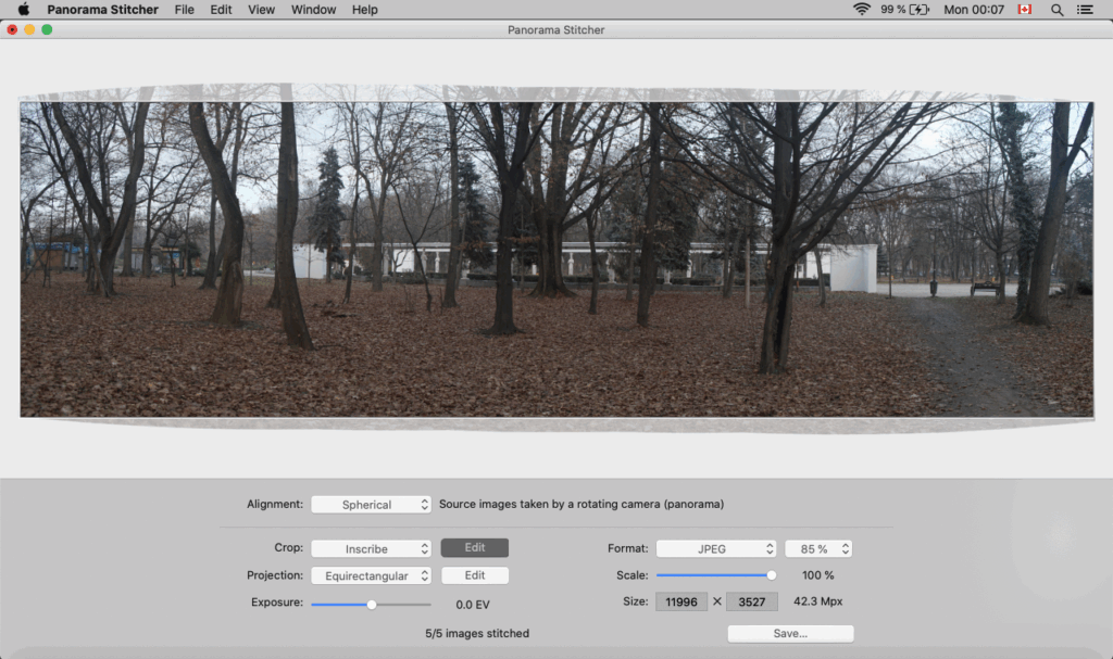 Image showing the preview of Panorama Stitcher for macOS