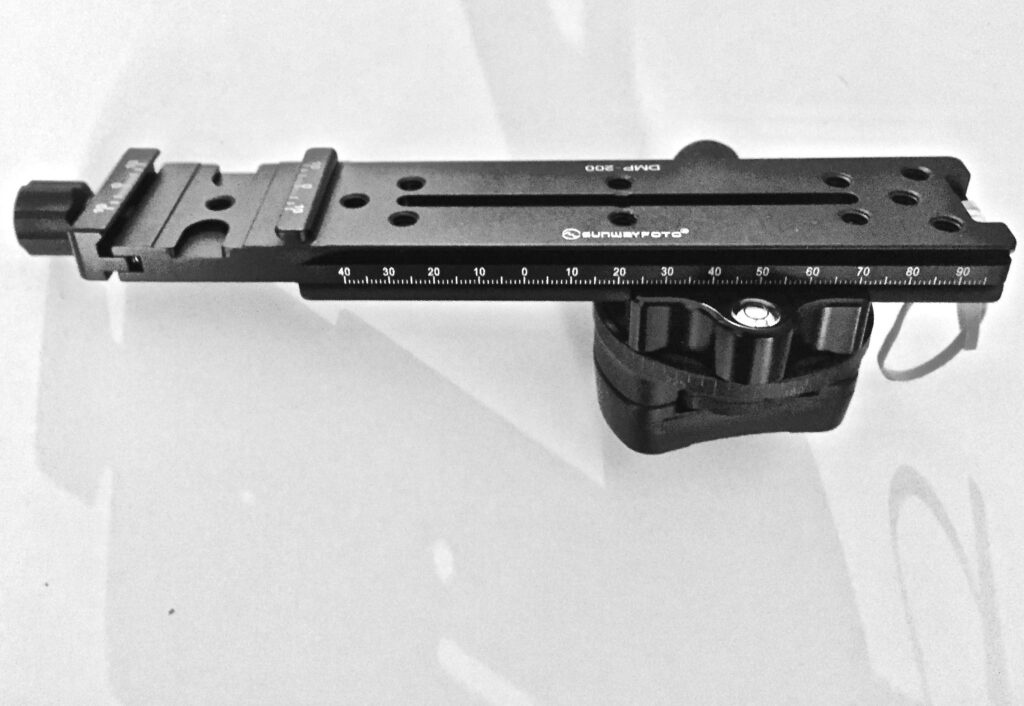 Sirui MP-20 with the Sunwayfoto nodal slide mounted on 627 Manfrotto panoramic head