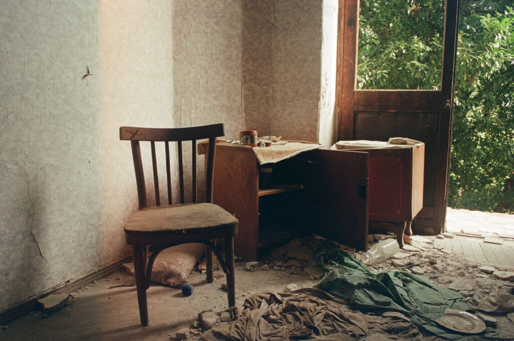Personal belongings left behind in an abandoned post-soviet Sanatorium