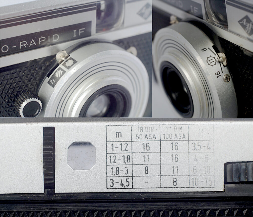 The exposure controls available.