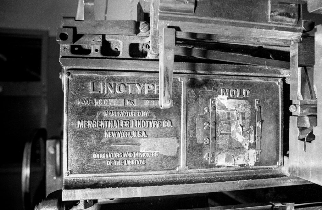 Mergenthaler 'comet' linotype