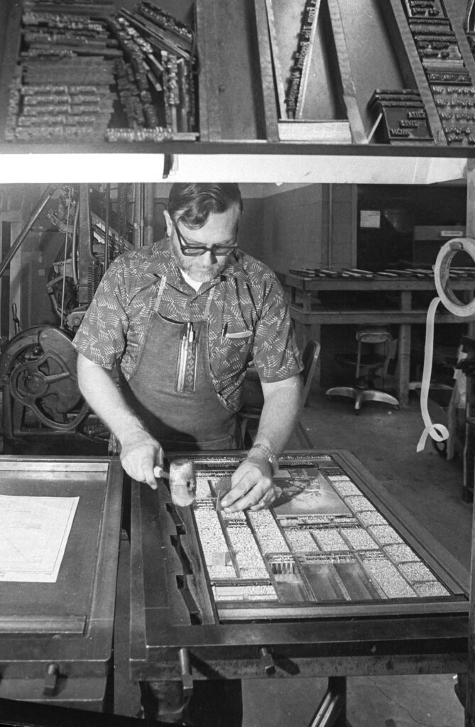 Page makeup in a galley