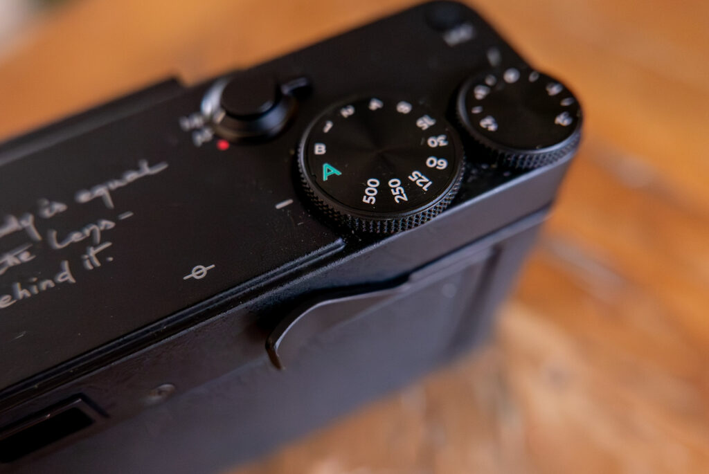 Lomography MC-A Shutter speed dial