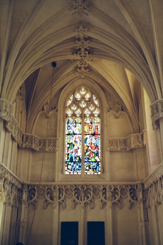 Inside view of the Saint-Hubert Chapel, which is located in the Garden of the Château d'Amboise