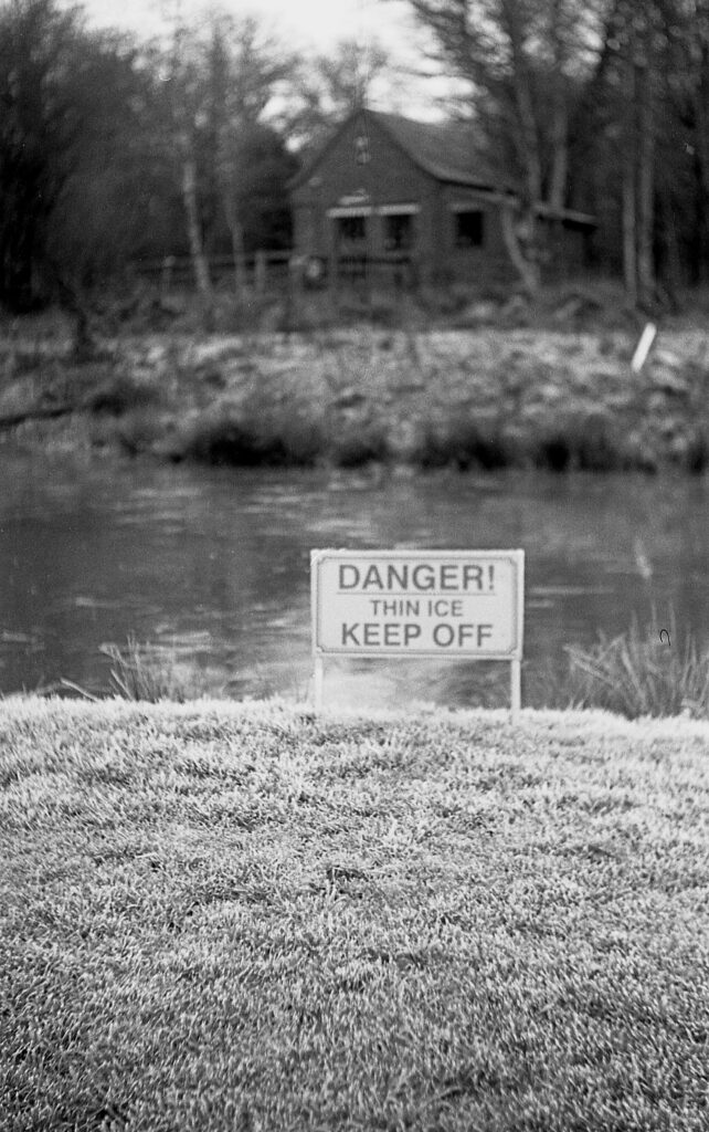 f8, 1/125. More focusing woes in evidence. It also shows Newton’s ring effect on the building where the curled negative touched the glass of the scanner, and I wish I’d waited a little longer to flatten the negative before scanning.