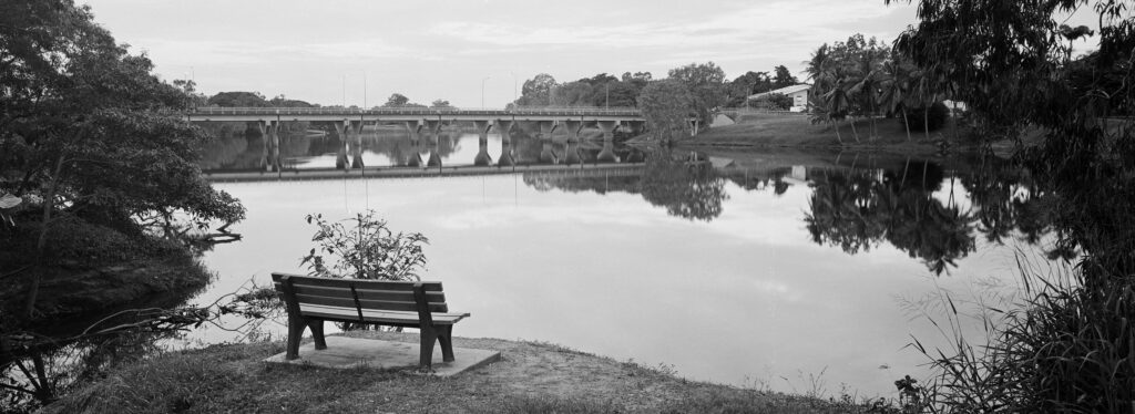 Ross River bench and bridge