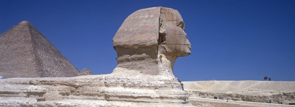 Sphynx and pyramid