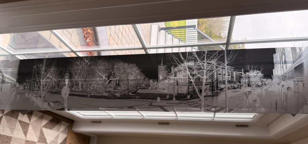 A negative hangs to dry (rotated)