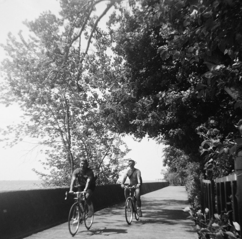 Bicyclists on the Toronto Islands