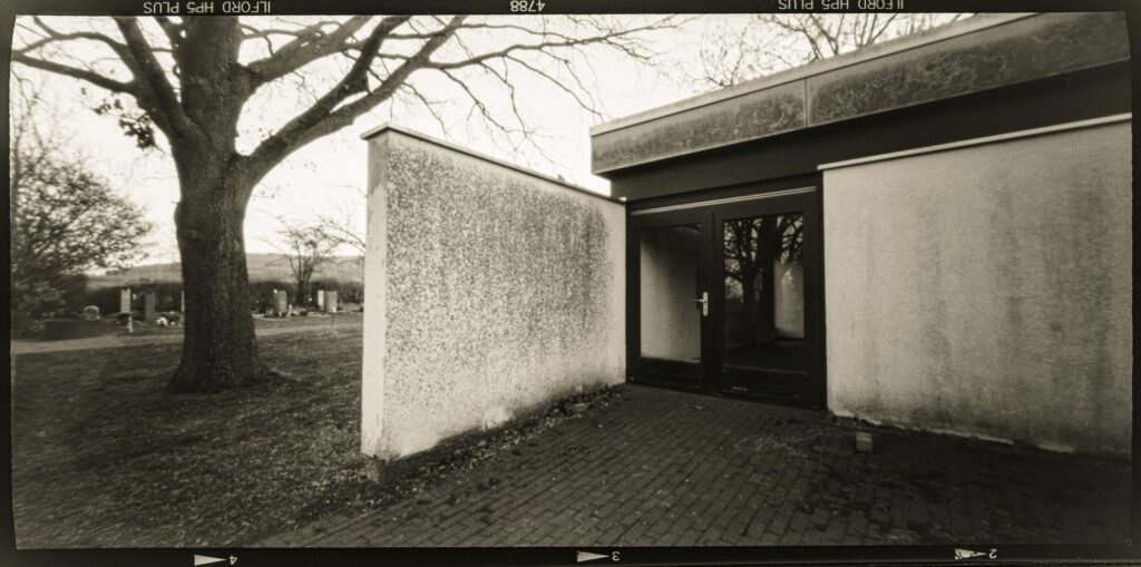 Funeral hall, cemetary: my very first frame shot with the LeRouge 612